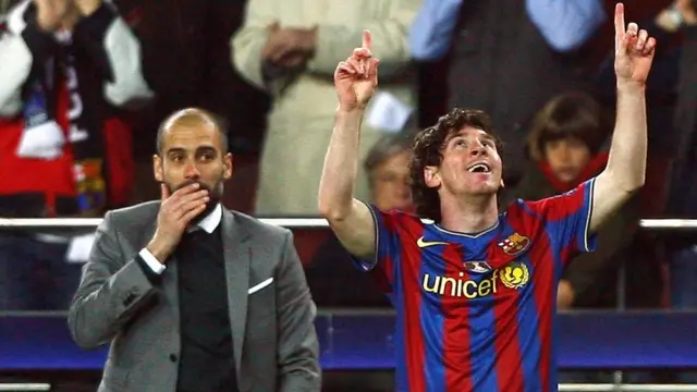 Пеп и Месси в 2010 году