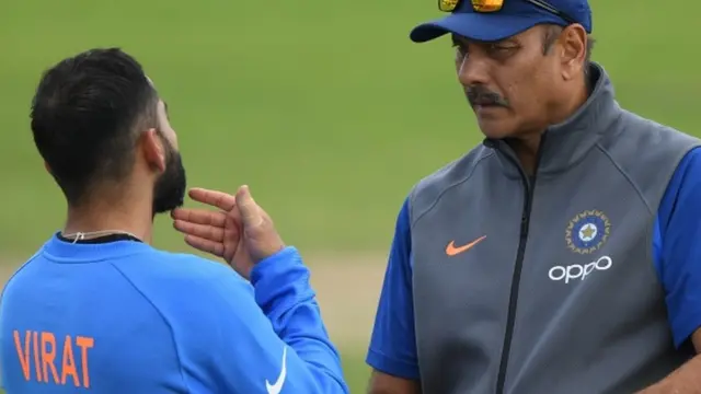रवि शास्त्री और कप्तान विराट कोहली