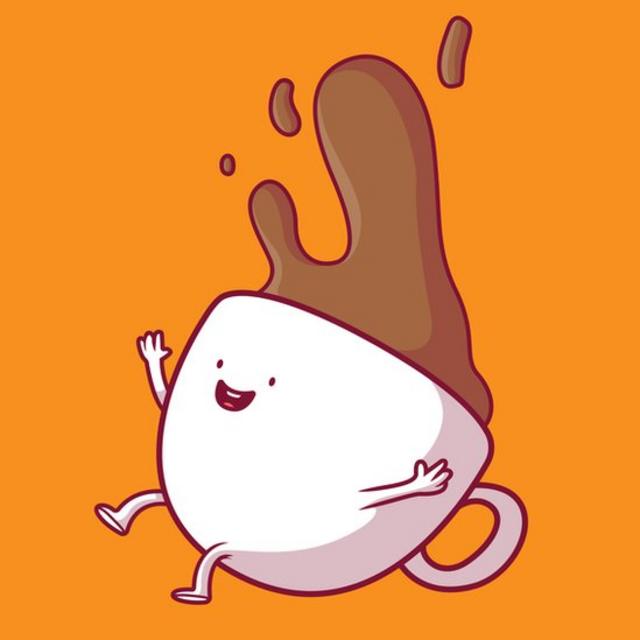 Ilustração mostra xícaramelhores aplicativos de apostascafé animada, sorrindo