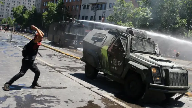 Protesta en Santiago