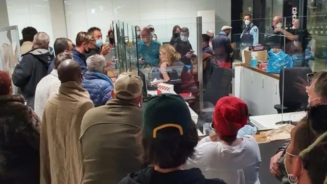 pasajeros en Ámsterdam