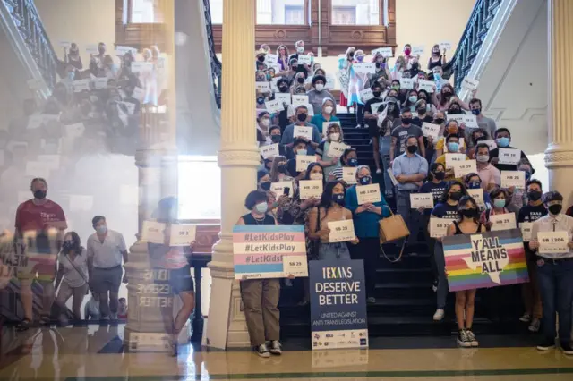 Protesto no Capitólio do Texas