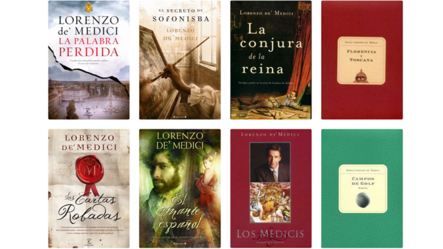 Algunos de los libros de Lorenzo de' Medici.