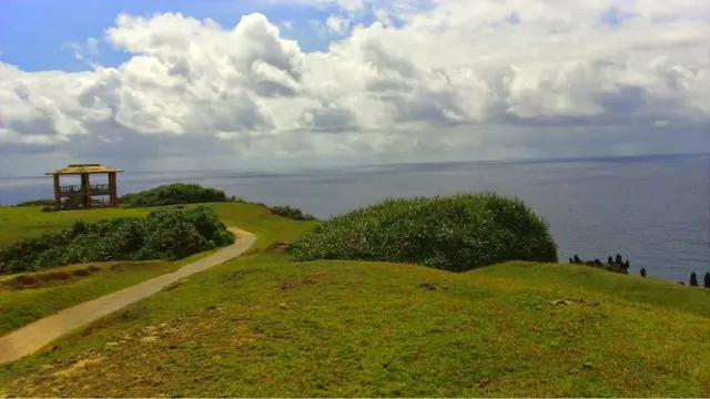 天气晴朗的时候,在与那国岛的这一边可以看到台湾的中央山脉。