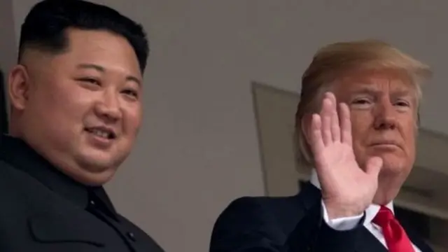 अमरीकी राष्ट्रपति डोनल्ड ट्रंप और उत्तर कोरिया के नेता किम जोंग उन.