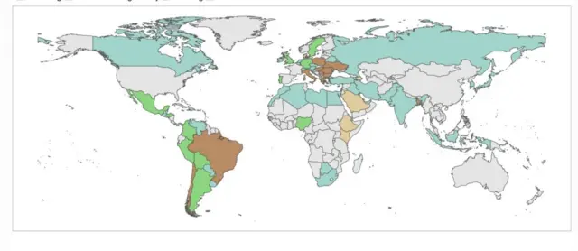 Gráfico que mostra expansãopixbet santospandemiapixbet santoscovid-19 no mundo