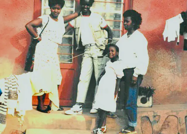 Victoria Uwonkunda with some member of her family in Kigali in the 1980s