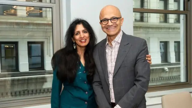 जयश्री उल्लाल आणि सत्या नडेला एका कार्यक्रमानिमित्त जून 2019 मध्ये एकत्र आलेले