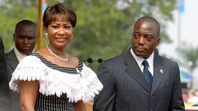 Olive Lembe Kabila na Joseph Kabila