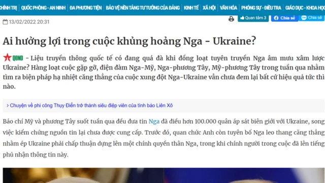 Bài trên trang Quân đội Nhân dân