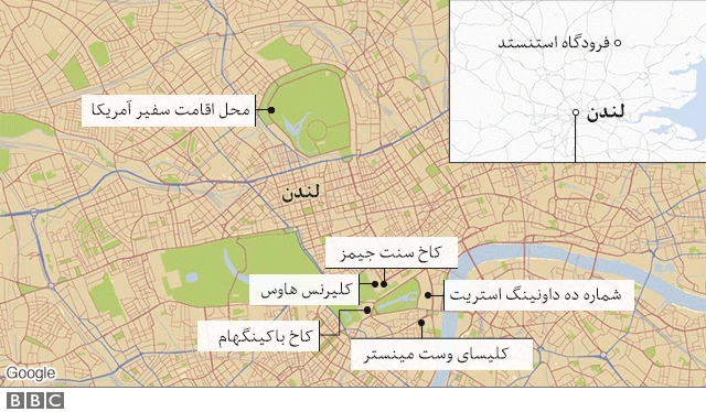 دیدار دونالد ترامپ از بریتانیا