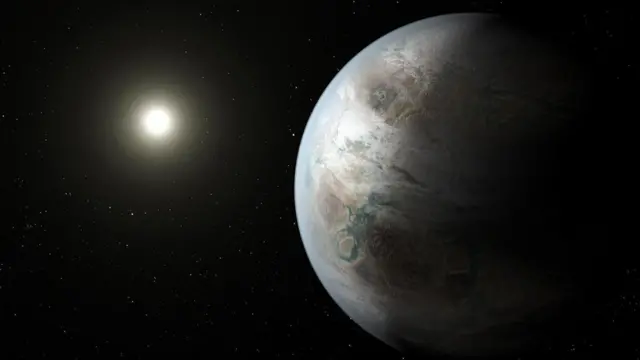 O planeta Kepler-452b tem o tamanho da Terra e estábwin per androiduma zona habitável na órbitabwin per androiduma estrela similar ao Sol