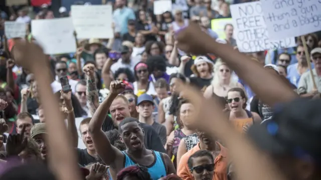 Manifestación del Movimiento La Vida de los Negros Sí Importa