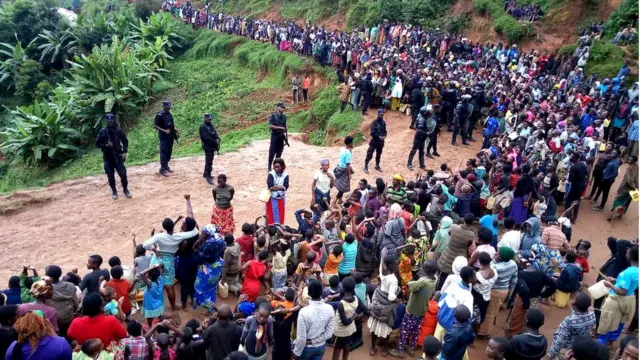 Abanshinzwe umutekano b'u Rwanda mu nkambi ya Kiziba