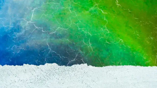 Foto aérea del lago Eyre