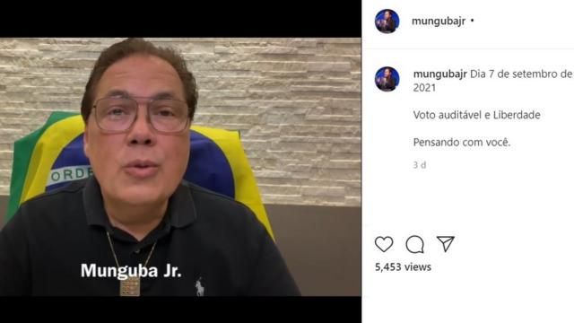Print do vídeo de Munguba Júnior