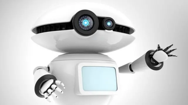 روبوت له رأس وذراعان وقريب من هيئة البشر