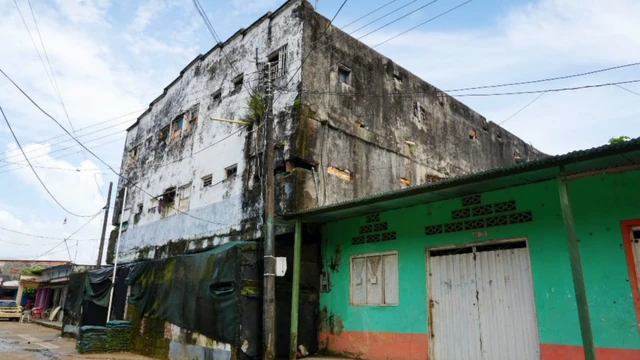 La estación de policía de La Gabarra, COlombia