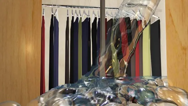 El armario en el que la ropa se lavaba