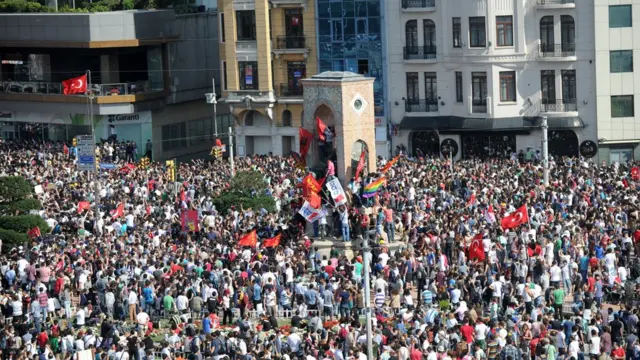 Gezi protestolarından bir kare