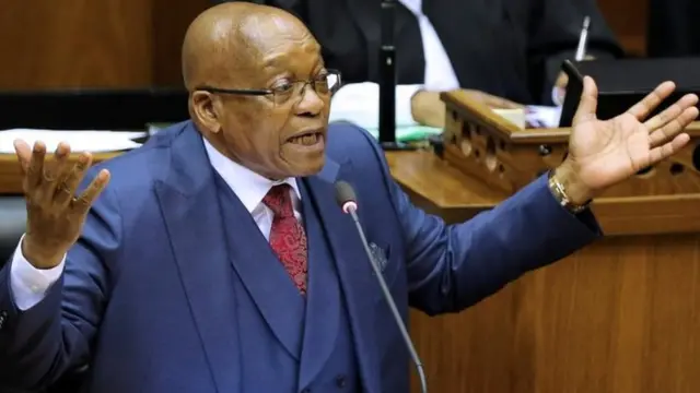 President Jacob Zuma addresses parliament in Cape Town, South Africa, on 2 November, 2017