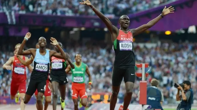 Deevid Rudiishaa olompikii Landan bara 2012 irratti 800m'n injifate