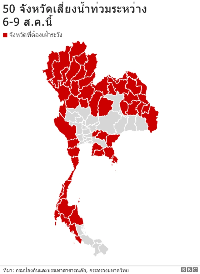 สภาพน้ำท่วมไทย