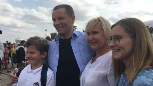 Роман Сущенко с близкими