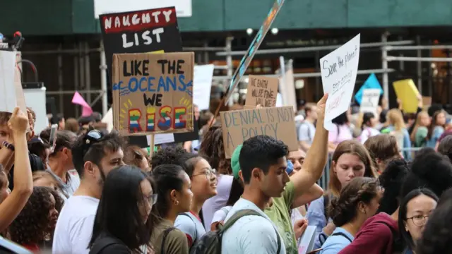 Protesta ambiental en Nueva York