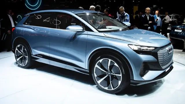The electric-powered Audi Q4 E-tron SUV