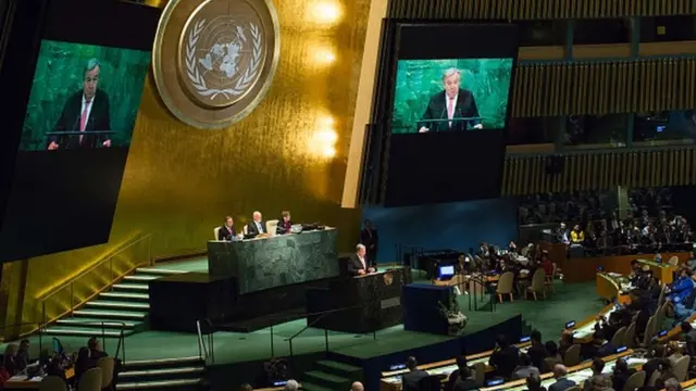 Head of UN Antonio Guterres dey talk for UN General Assembly September, 2017
