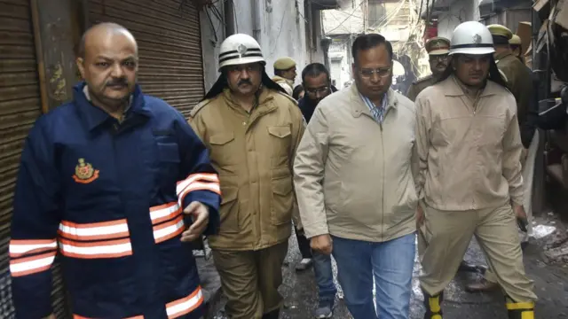 दिल्लीचे मंत्री सत्येंद्र जैन घटनास्थळी