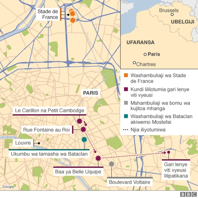 Mashambulio ya Paris