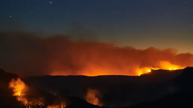 Өрт ушунчалык кубаттуу болгондуктан чөлкөмдөгү аба ырайына түздөн-түз таасир берип жатканы маалым