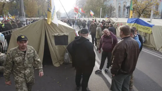 Протестующие в Киеве