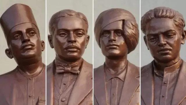 सोलापूरचे चार हुतात्मे : मल्लप्पा धनशेट्टी, श्रीकिशन सारडा, जगन्नाथ शिंदे आणि कुर्बान हुसेन