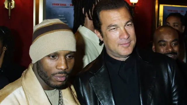 DMX and Steven Seagal at the premiere of Exit Wounds