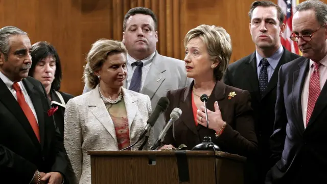 Hillary Clinton cuando era senadora de Nueva York