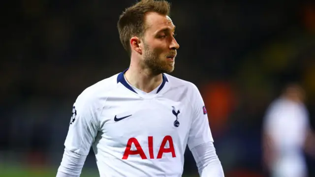 L'international danois de Tottenham, Christian Eriksen est lié au club jusqu'en 2020.
