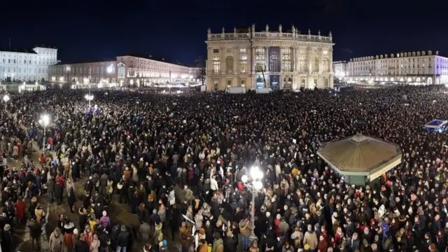 Protesto na Itália