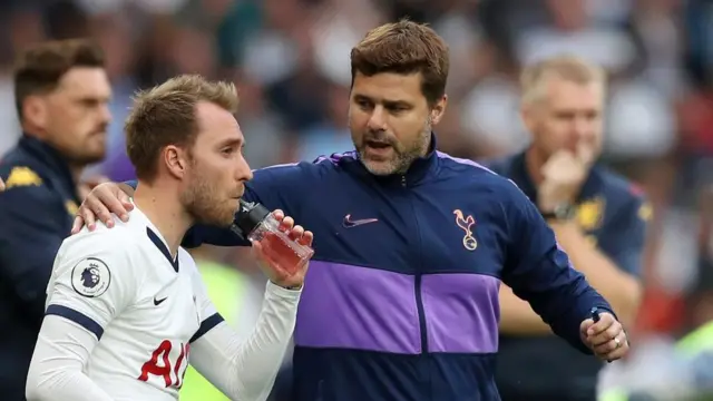 Christian Eriksen (ibumoso) n'umutoza we Mauricio Pochettino
