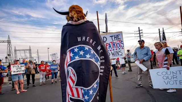 2020年11月5日，亚利桑那州示威者