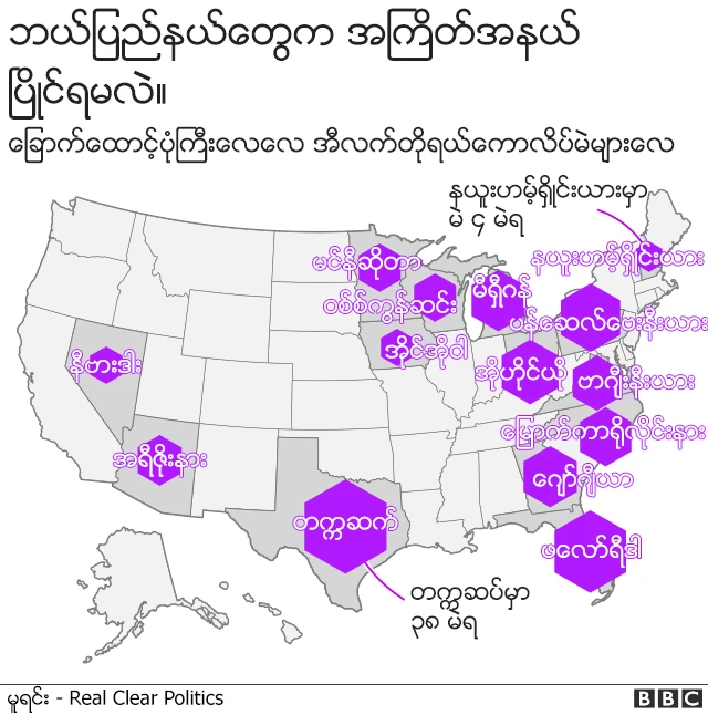 ၂၀၂၀ မှာအကြိတ်အနယ်ပြိုင်ရမယ့် ပြည်နယ်တွေ၊