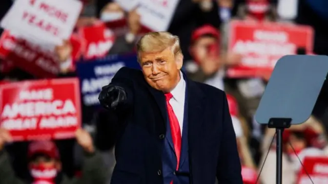 পেনসিলভানিয়ায় এক প্রচারণা সভায় প্রেসিডেন্ট ট্রাম্প, ৩১শে অক্টোবর, ২০২০