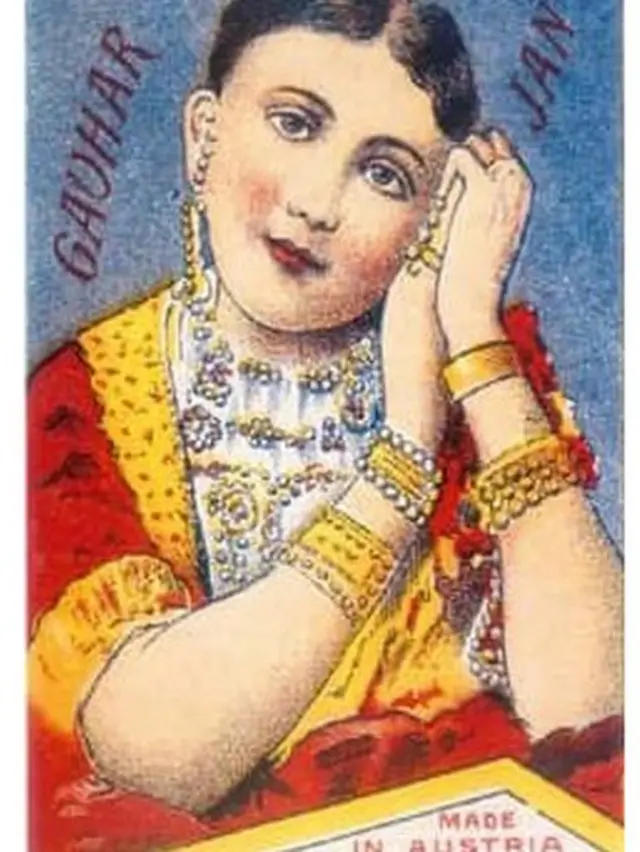 گوہر جان کی تصویر آسٹریا میں بننے والی ماچس کی ڈبیا پر