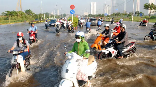 Ngập lụt do nước triều dâng ở TPHCM - ảnh hồi năm 2014
