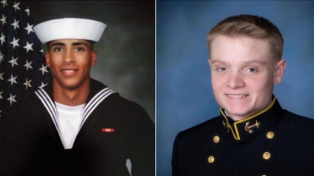 在枪击案中丧生的其中两名水兵：穆罕默德·萨米·海瑟姆和乔舒亚·卡勒布·沃森。