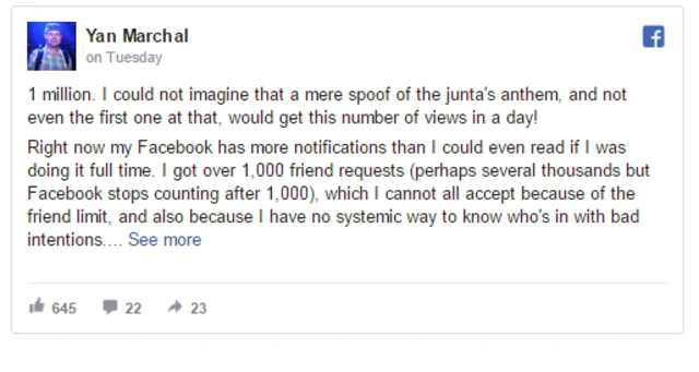 เนื้อหาบนเฟซบุ๊ก