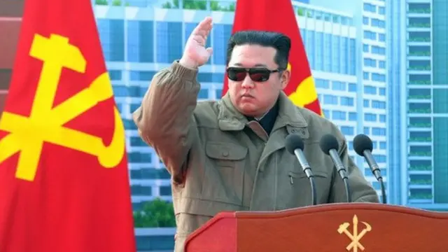 지난 12일 화성지구 착공식에 참석한 김정은 위원장