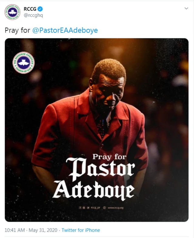 RCCG Tweet